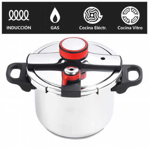 [Llevate 2 y pagá 1] Olla a Presión TurboChef de Acero Inoxidable | A Prueba de Explosiones + REGALO: Kit de Utensilios