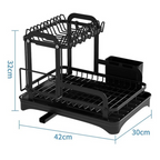 Escurridor 3 en 1 de Acero Inoxidable Multifuncional con Asas Plegables y Base Antideslizante + REGALO: Kit de Utensilios de Cocina