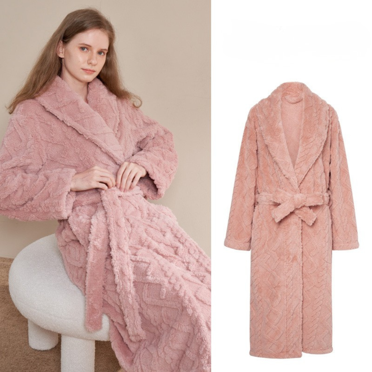 [Leve 3 e Pague 2] Roupão Feminino Aveludado Velvet 100% Algodão | Conforto e Elegância para o Inverno