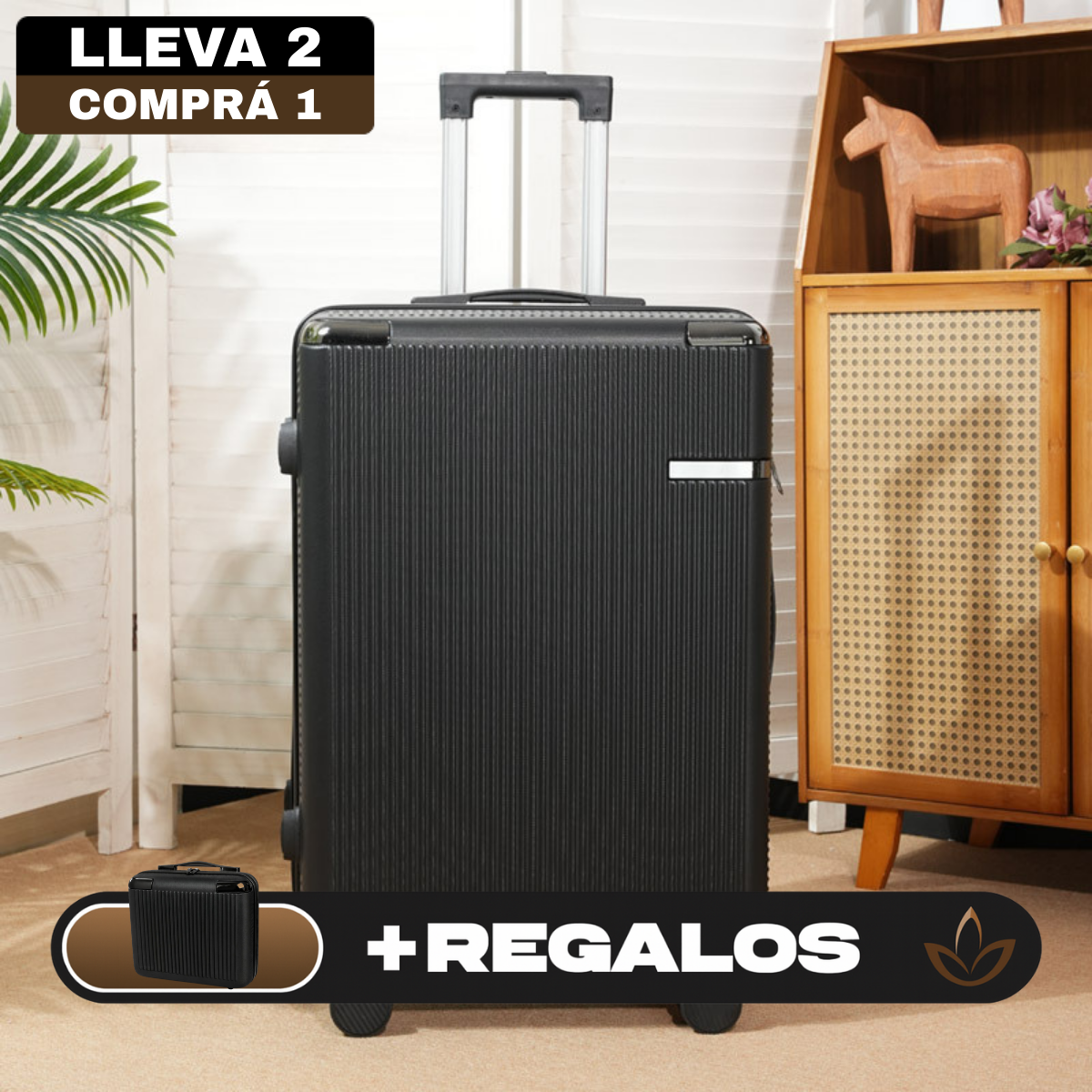 [Llevá 2 Pagá 1] Set de Viaje Imperia - Valija Premium de Policarbonato + Mini Valija de Regalo